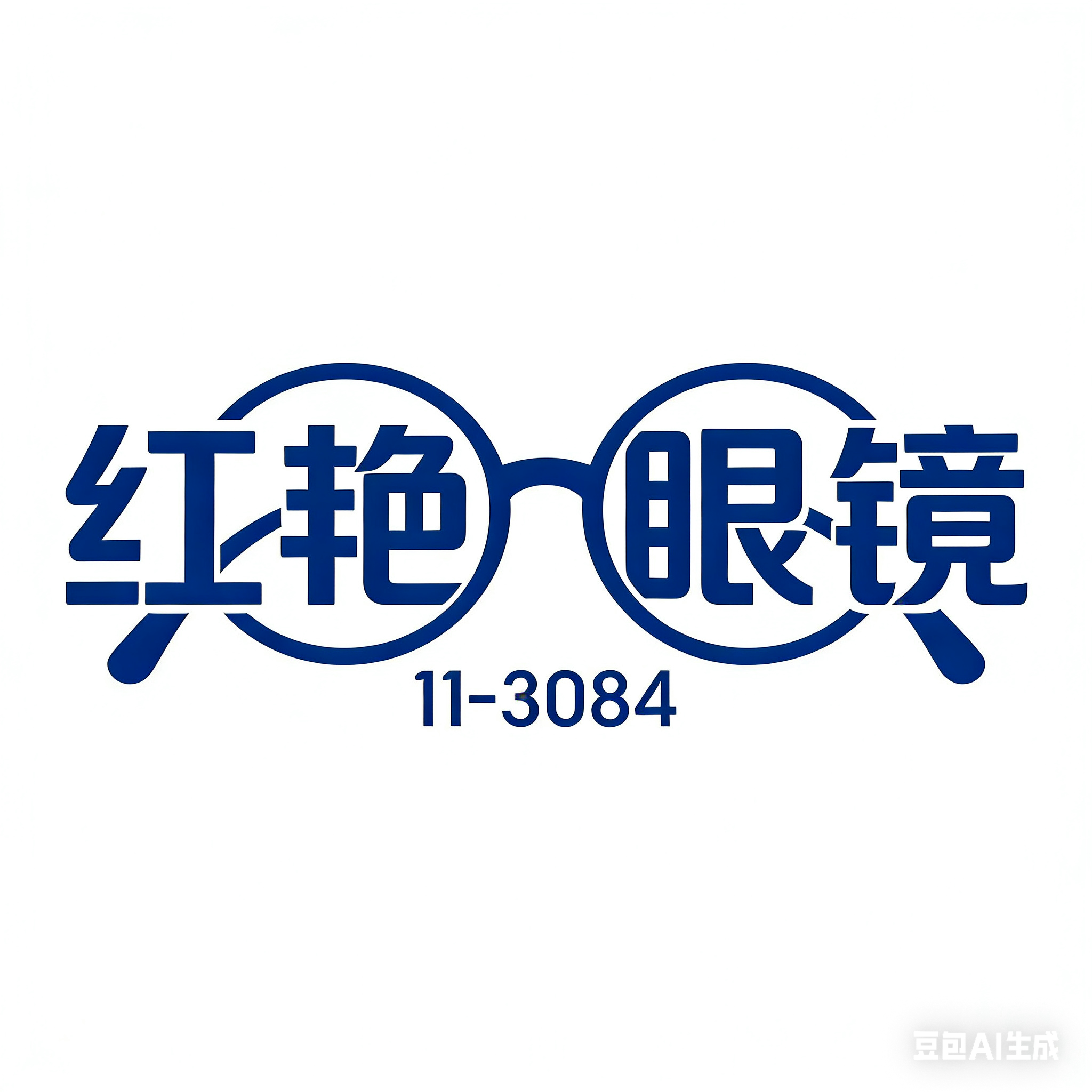 红艳眼镜Logo
